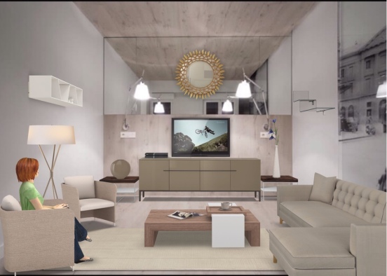 lavish elegant living room Design Rendering