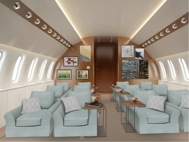 cozy private jet