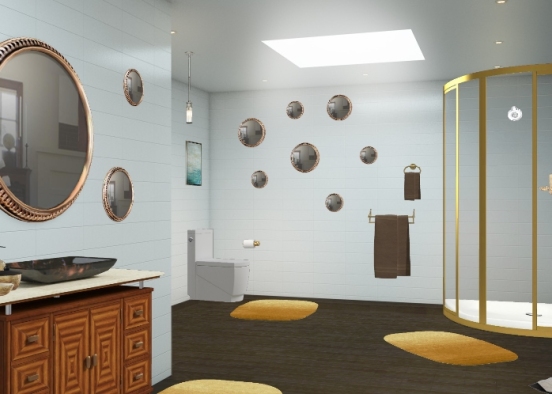 Lavish bathroom Design Rendering