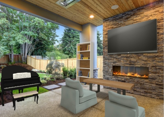 Outdoor living room Design Rendering