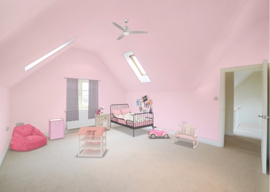 Little Girls Room Design Rendering