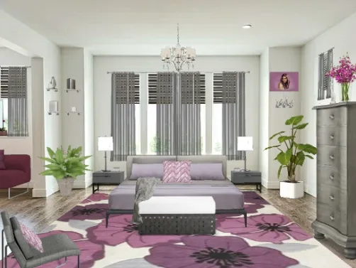 Bedroom connected to sitting or makeup room