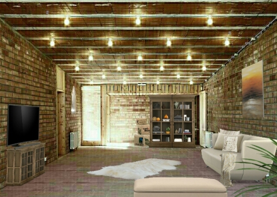 •Rustic Living room•  Design Rendering