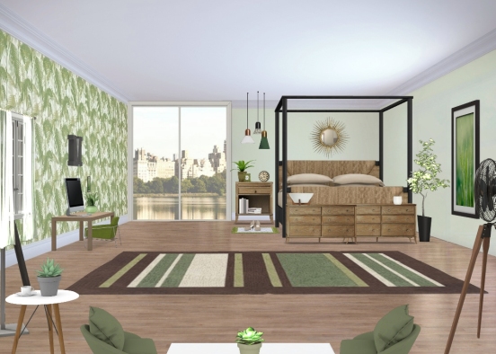 Nature inspired bedroom ♡ Design Rendering