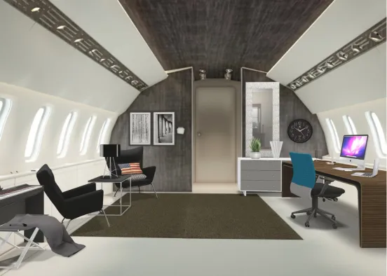 Luxury Private Jet Design Rendering