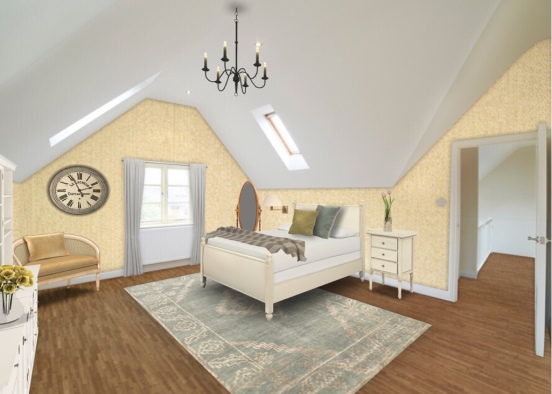 French  Country Bedroom Design Rendering