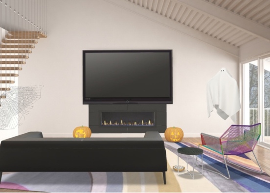 halloween living room  Design Rendering