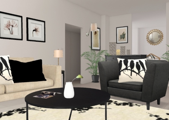 Living room design Design Rendering