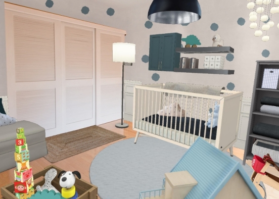 Grey room baby Design Rendering
