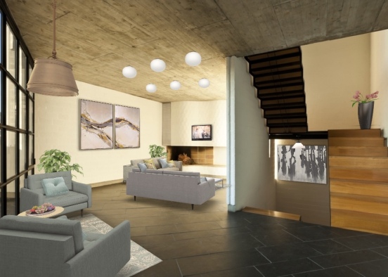 Living Space Design Rendering