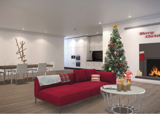 New York apartment Christmas  Design Rendering