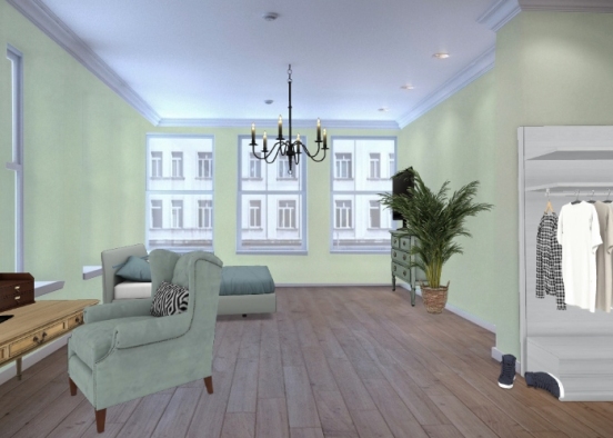 Perfektes Zimmerchen in einem mintgrün ♡ Design Rendering