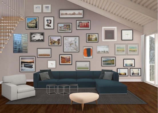 Arty Living room Design Rendering