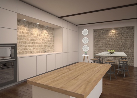 party people’s kitchen and dining Design Rendering