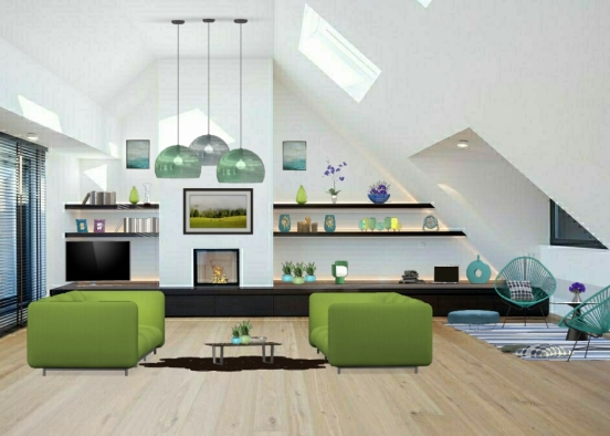 Green And Blue Design Rendering