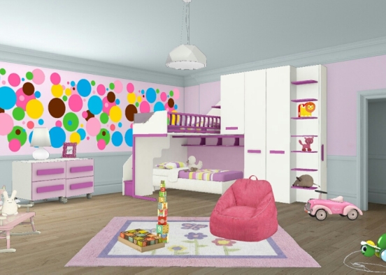 Dormitorio infantil Design Rendering