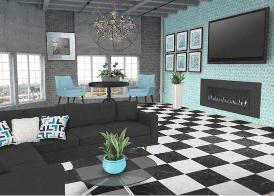 Lounge Area Design Rendering