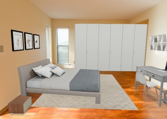 Camera da letto moderna Design Rendering