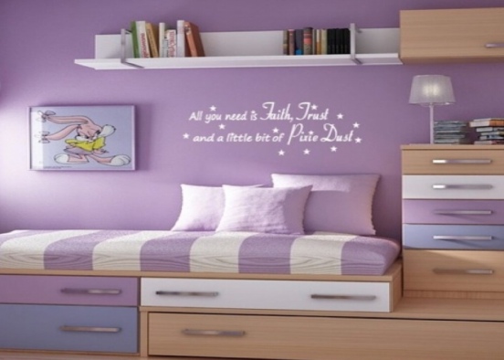 Little dream bedroom Design Rendering