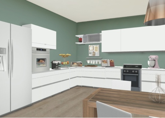 Kitchen- Dining Room Design Rendering
