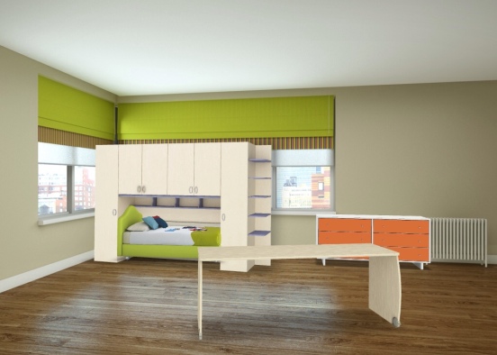 bedroom for boys Design Rendering