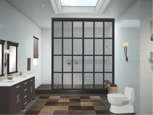 Chocolate brown bathroom