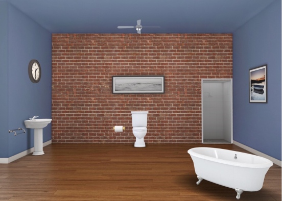 Basic bathroom Design Rendering