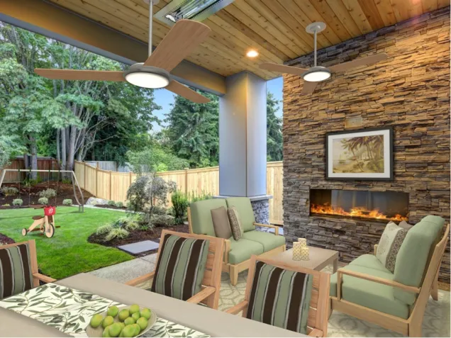 Outdoor Living- How nice it would be to have an outdoor living area without the bugs, heat and humidity! 
