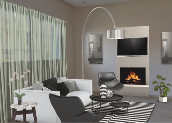 Fire place Design Rendering