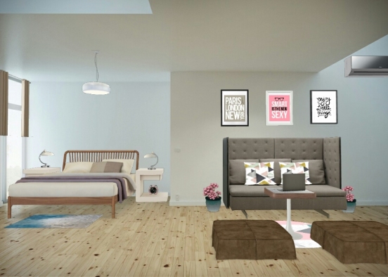 Room of apartment Design Rendering