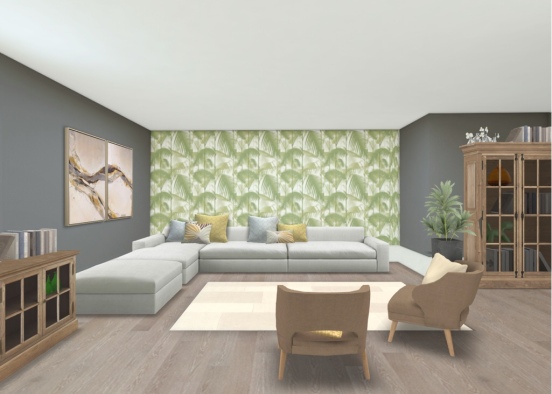 Green and taupe Design Rendering