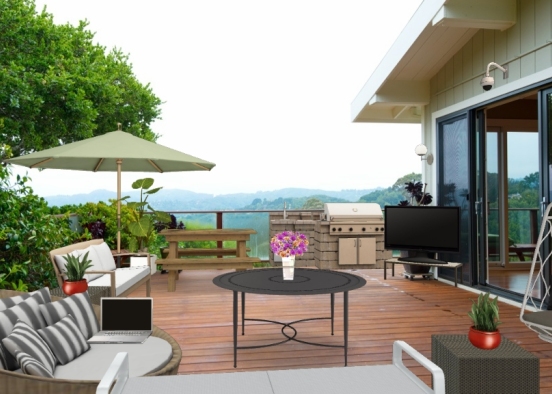M&E balcony apartment Design Rendering