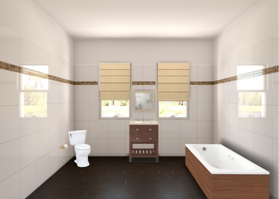 Guest Bathroom  Design Rendering
