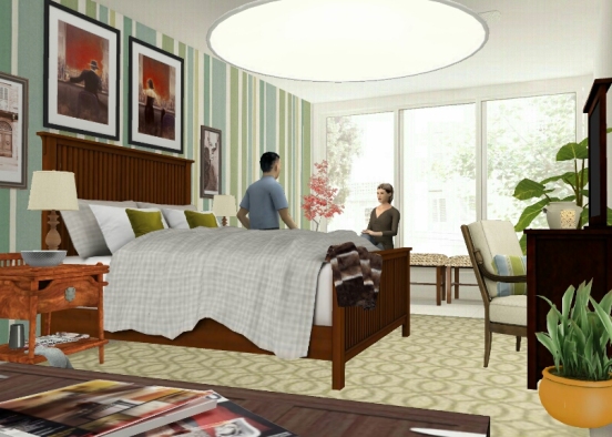 Cozy Bedroom Design Rendering