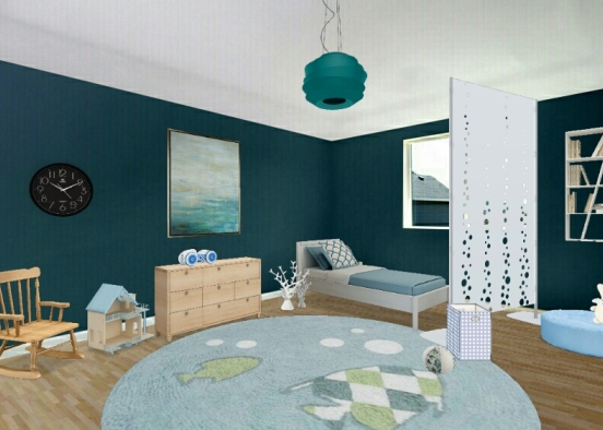 Ocean Kid's Room Design Rendering