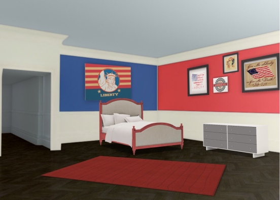 American inspered room Design Rendering