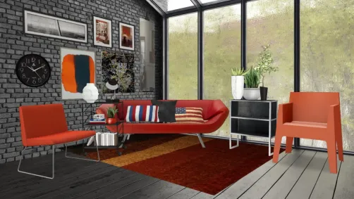 Black,red and orange