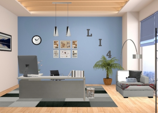Büro home Design Rendering