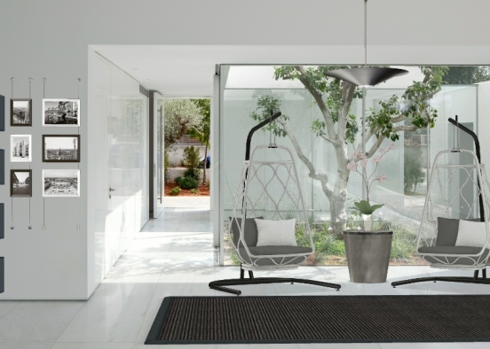 Modern lounge Design Rendering
