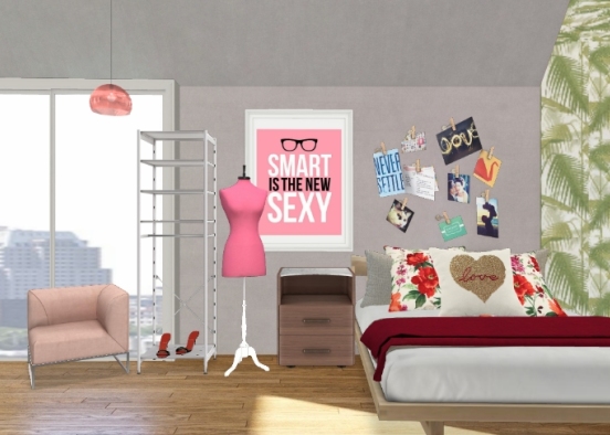 Tween girl room Design Rendering