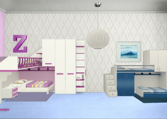 Chambre enfants Design Rendering