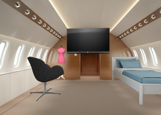 Modern private jet Design Rendering