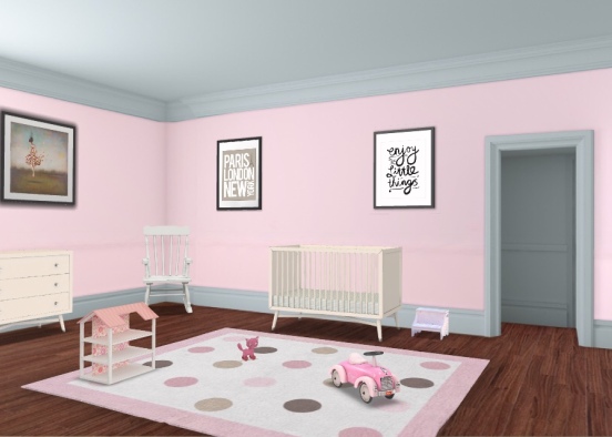 Baby girl room  Design Rendering