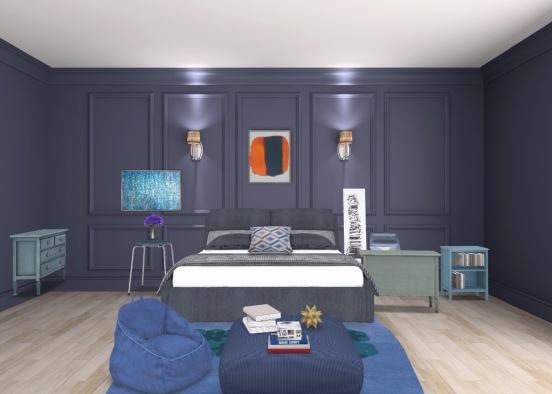 The blue room Design Rendering