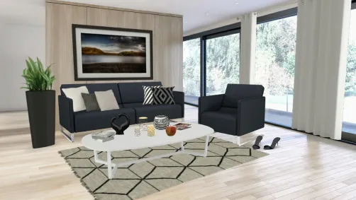 Sala de estar minimalista de sara
