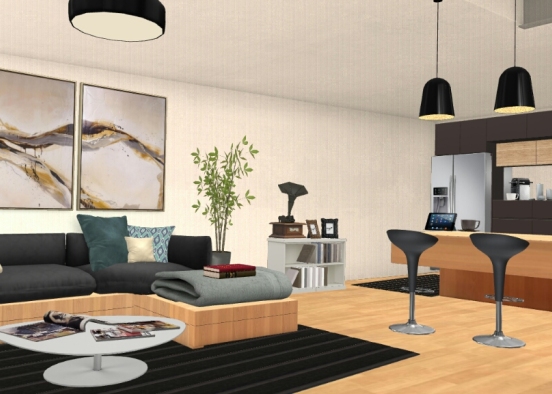 Bachelor's Apartment  Design Rendering