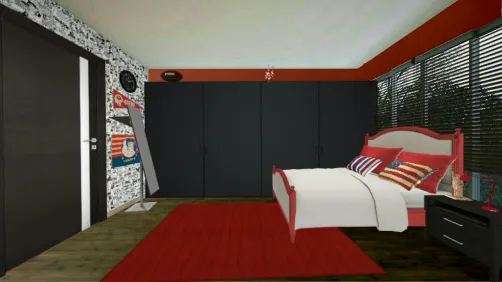 Teenage boys bedroom