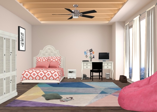 Teenager's Bedroom  Design Rendering