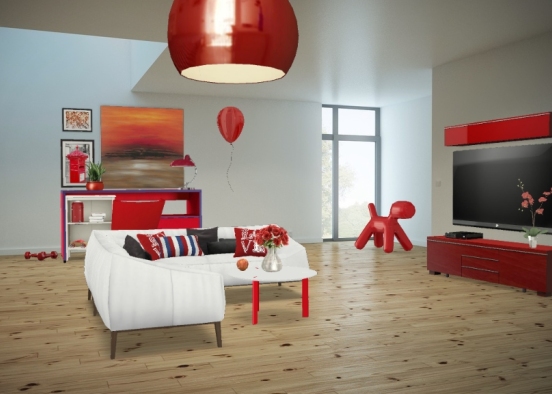 Красная комната Design Rendering
