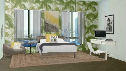 Tumblr (kinda 😂) and tropical NY city bedroom